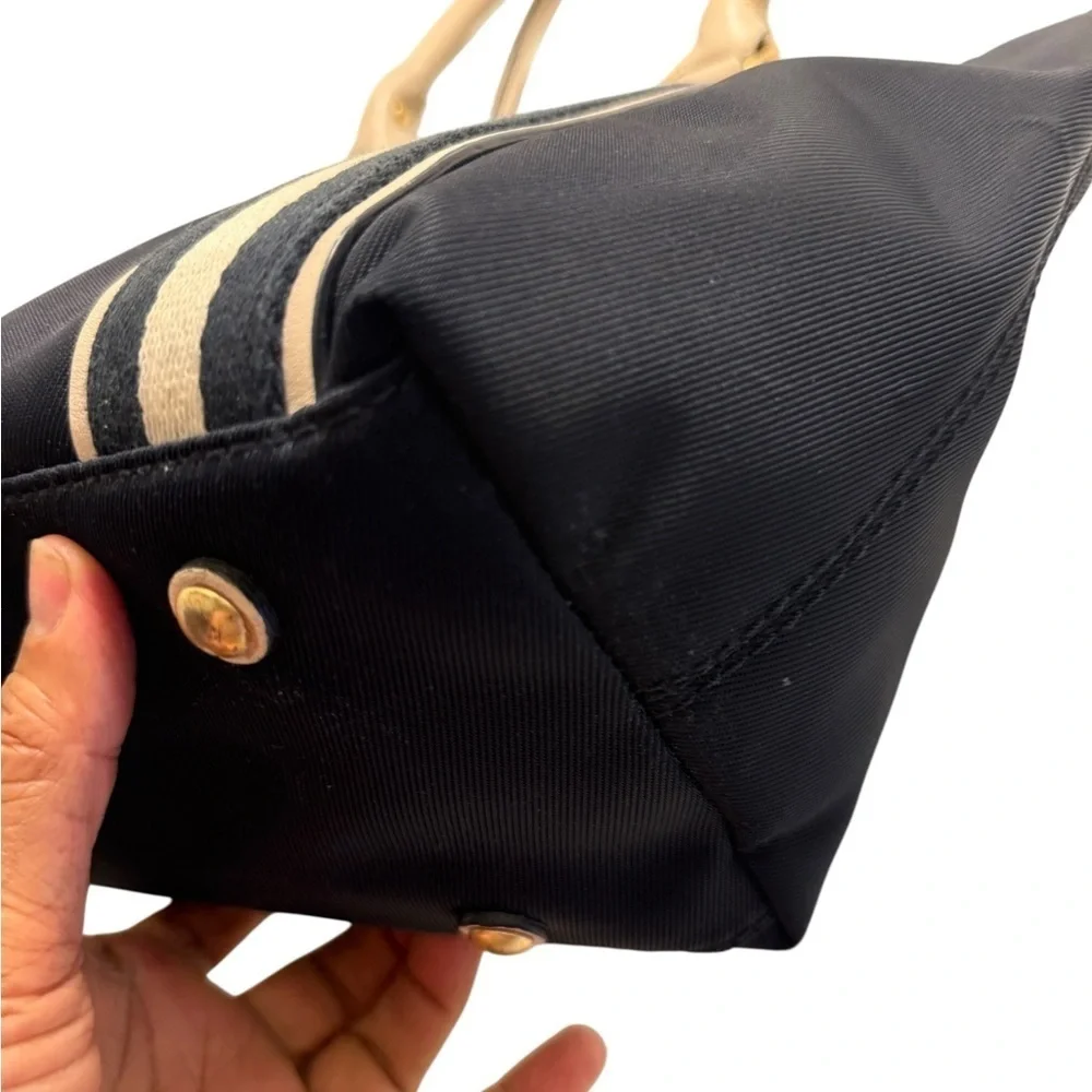 Michael Kors Black and Tan Tote with Structured Design